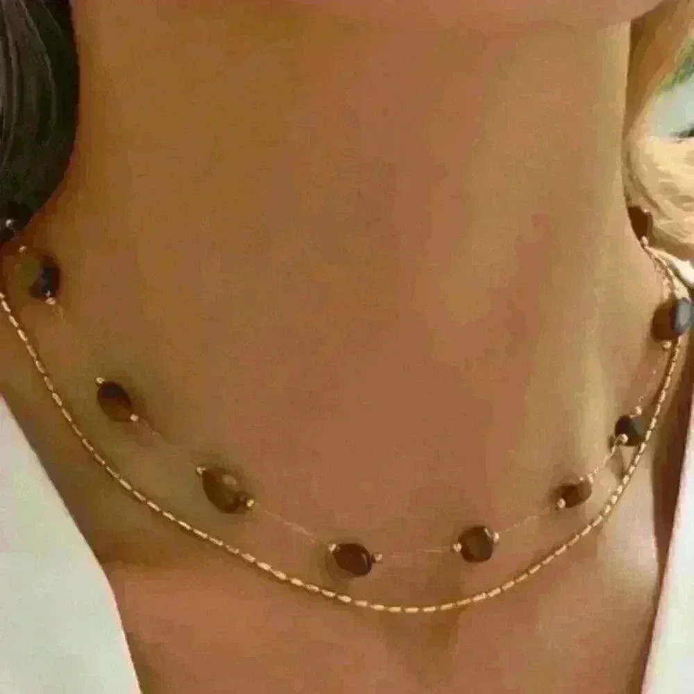 Double-Layered Beaded Necklace